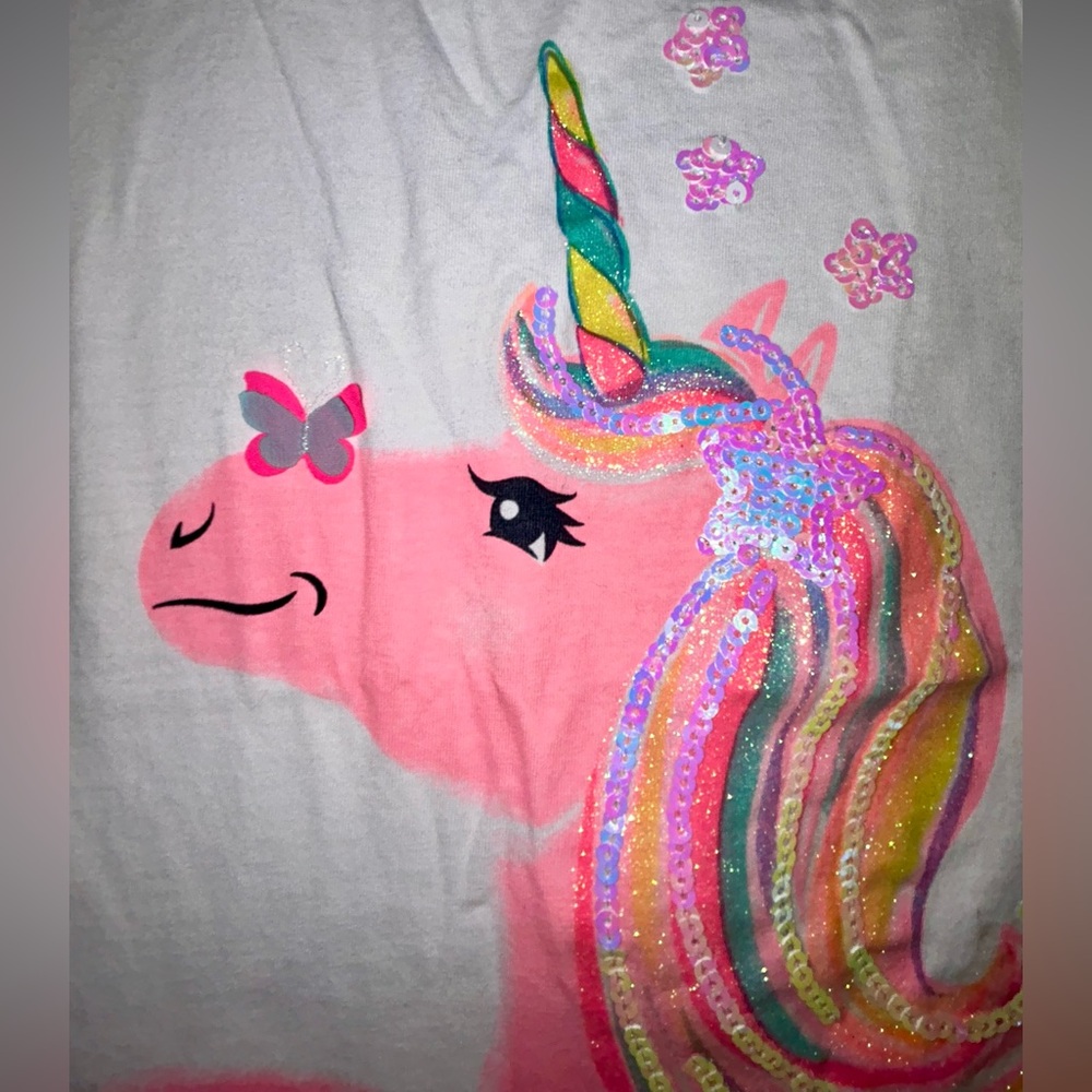 NWOT Cynthia Rowley Unicorn Print Top and Polka Dot Leggings Set - Picture 3 of 11